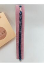 Lacivert Yaprak Model Zirkon Taşlı Kadın Bileklik - Görsel 2