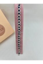 Kalp Model Lacivert Zirkon Taşlı Kadın Bileklik - Görsel 2