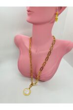 316L Çelik Kadın Kolye Ataç Zincir Çift Taraflı Kolye - Görsel 4