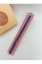 Lacivert Yaprak Model Zirkon Taşlı Kadın Bileklik