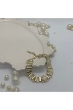 Beyaz Yonca Detay Çelik Bileklik (V Stili) - Görsel 2