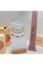 316L Çelik Sıralı Renkli Taş Su Yolu Bileklik