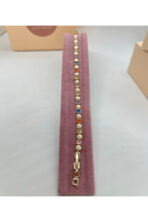 316L Çelik Sıralı Renkli Taş Su Yolu Bileklik - Görsel 3