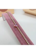 Su Yolu Pembe Kalp Taşlı Bileklik