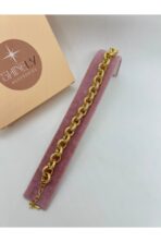 316L Çelik Kadın Dokulu Kalın Halka Zincir Bileklik – Altın & Gümüş Renk