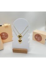 316L Çelik Kapaklı Fotoğraf Kolye Pembe Taş