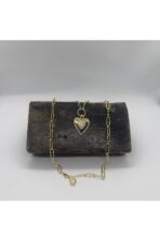 Kalp Uzun Zincir Çelik Kolye