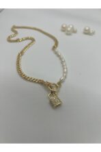 Pirinç Detay Kilit Kolye - Görsel 3