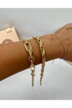 316L Çelik Kadın Burgu Halat Zincir Bileklik – Altın Renk - Görsel 3