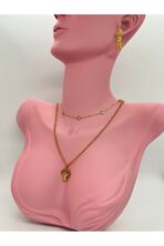 316L Çelik Hayat Ağacı İkili Kadın Kolye - Görsel 3