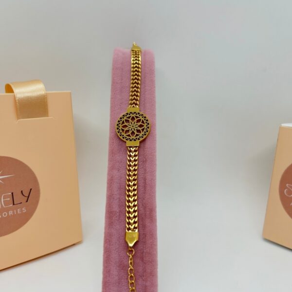 316L Çelik Kuyumcu Model Desenli Bileklik