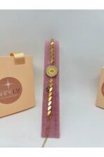 316L Çelik Taşlı Çeyrek Kyumcu Kadın Bilekliği - Görsel 2