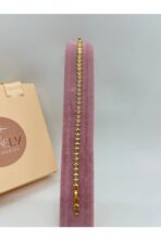 Altın Renk Yıldız Model Zirkon Taşlı Kadın Bileklik - Görsel 2