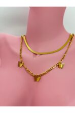 316L Çelik İtalyan Zincir Kelebek Kolye - Görsel 2